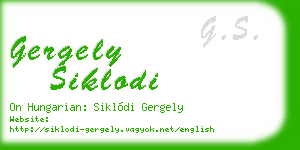 gergely siklodi business card