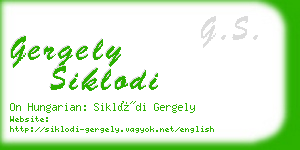 gergely siklodi business card